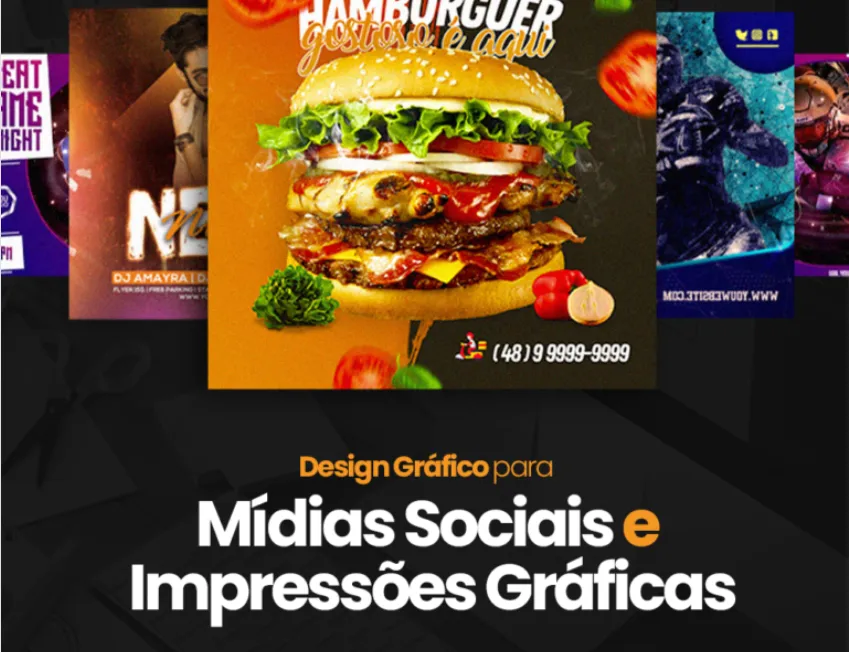 Capa: Design Gráfico para Social Midia e Impressões Gráficas – Designer de Qualidade