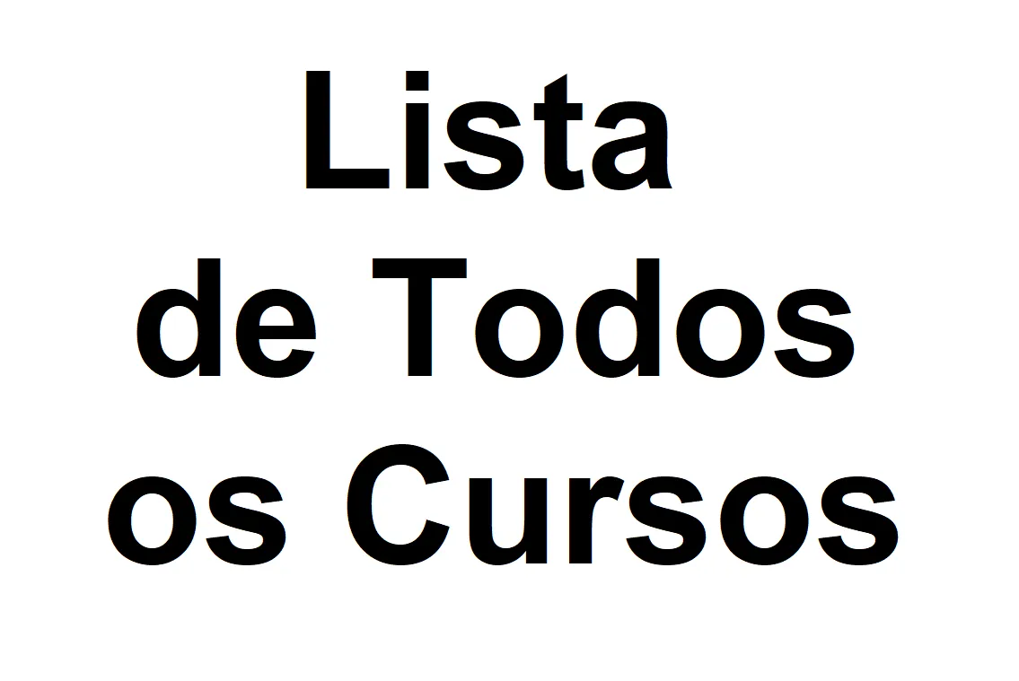 Capa: Lista de Todos os Cursos
