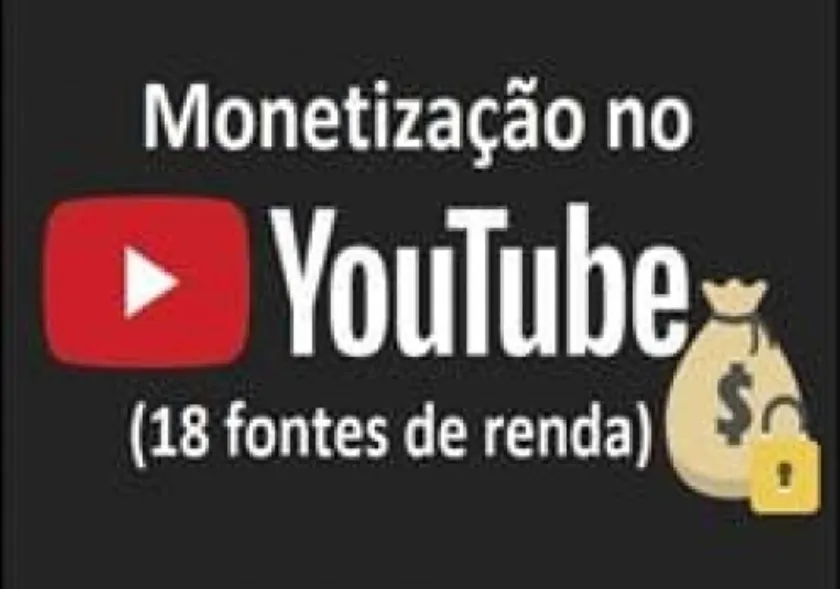 Capa: MONETIZAÇÃO NO YOUTUBE ( 18 FONTES DE RENDA )