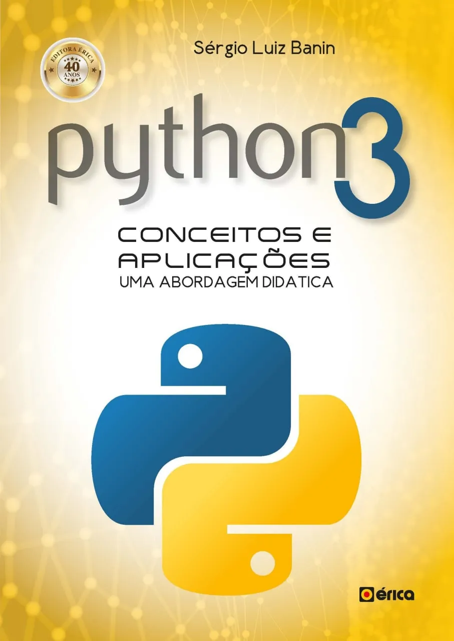 Capa: PYTHON 3 — CONCEITOS E APLICAÇÕES: UMA ABORDAGEM DIDÁTICA