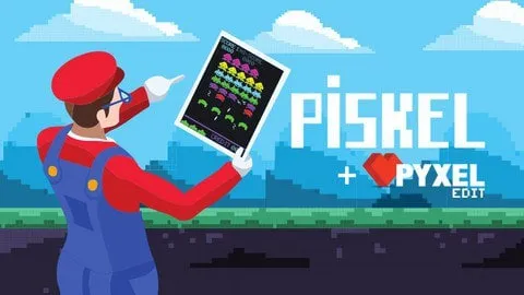 Capa: ▶️ Aprenda Pixel Art de forma Correta e Descomplicada + Bônus ◀️