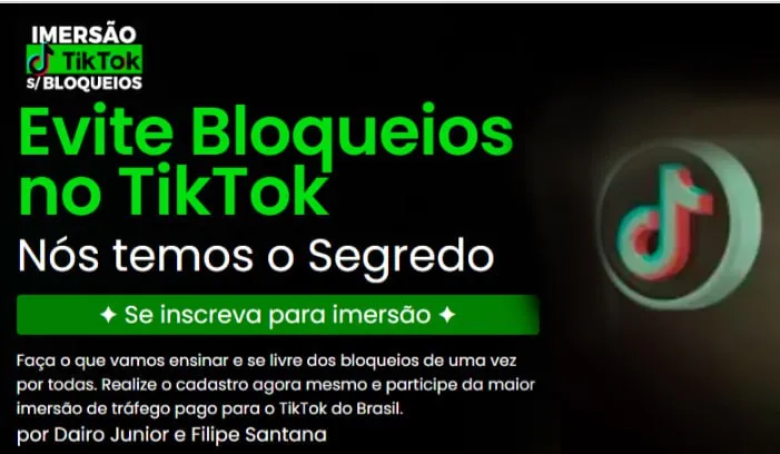 Capa: IMERSÃO TIKTOK ADS SEM BLOQUEIO – FILIPE SANTANA &amp; DAIRO JR