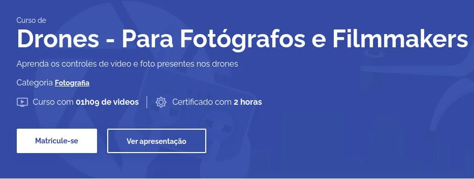 Capa: Curso de Drones para Fotógrafos e Filmmakers – AvMakers