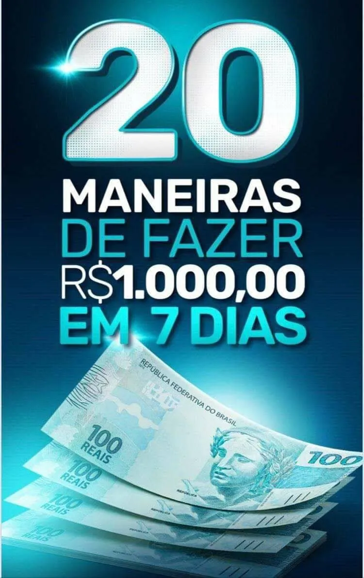 Capa: CURSO 20 MANEIRAS DE FAZER R$ 1.000 REAIS EM 7 DIAS