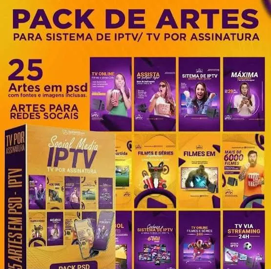 Capa: PACK ARTES EDITÁVEIS IPTV
