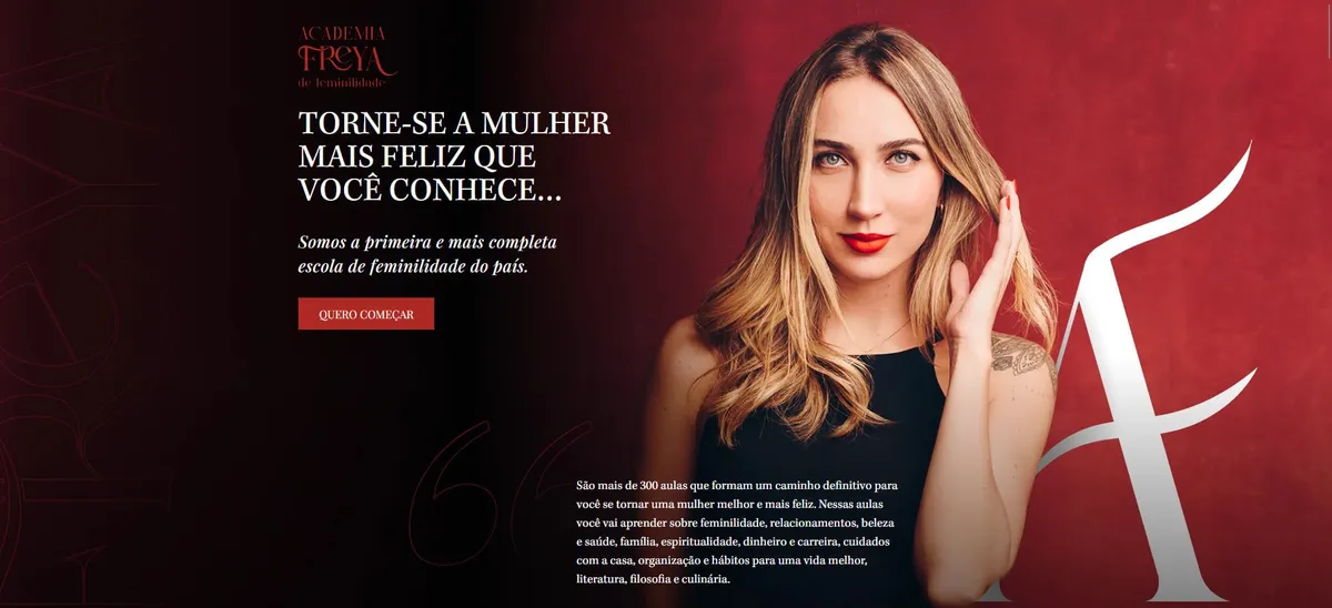 Capa: Academia Freya de Feminilidade – Nicole Mallmann