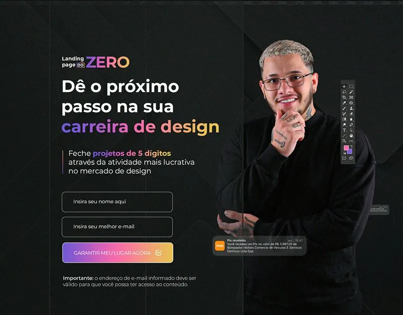 Capa: Landing Page do Zero (Atualização 08/23) – Alef Miranda