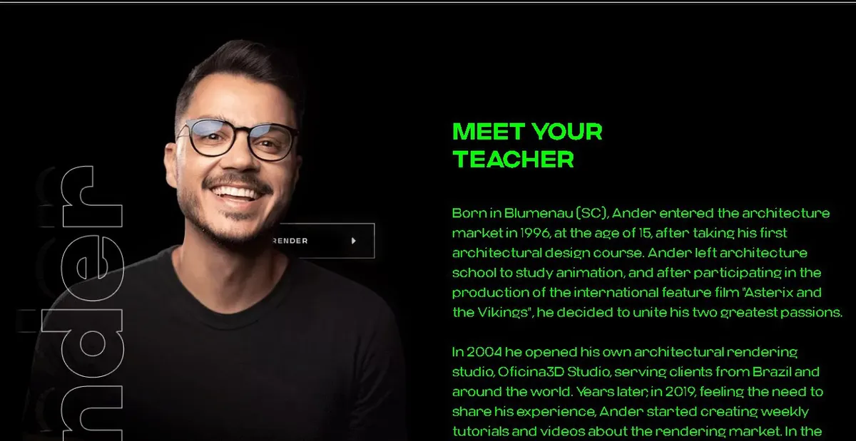 Capa: OF3D Academy-EMotion Archviz Animation-SUB PTBR