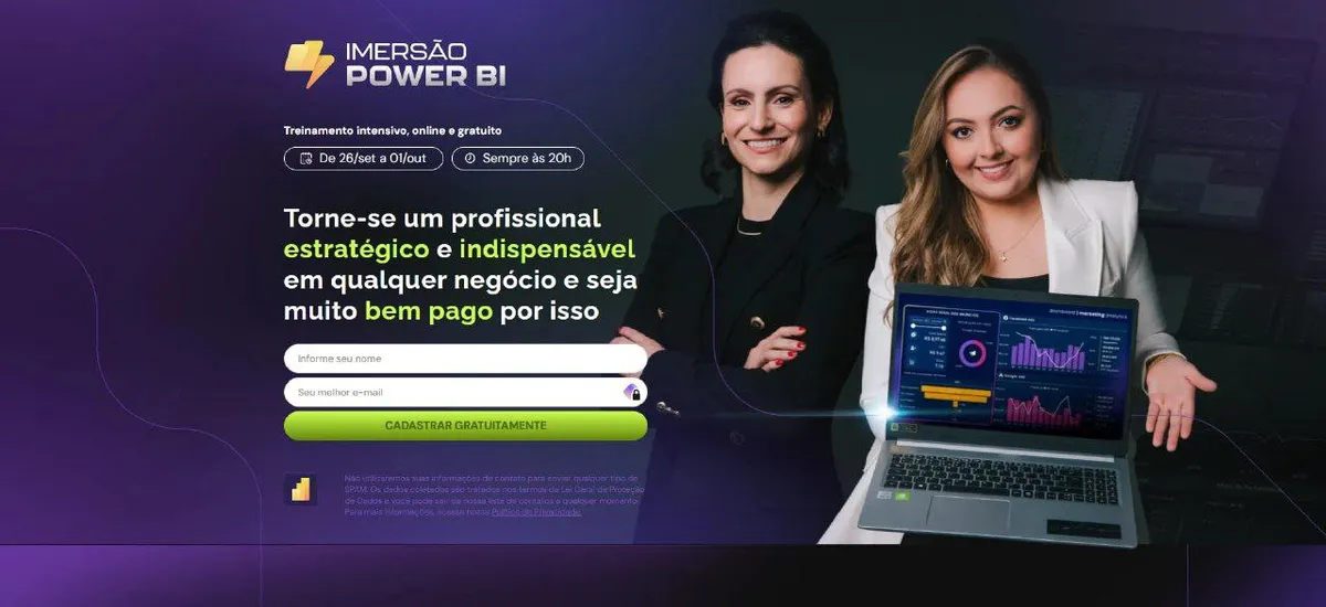 Capa: Imersão PowerBI – Karine Lago e Letícia Smirelli